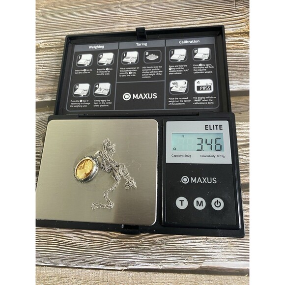 Vintage Sterling Silver 925 Cameo Pendant - Picture 7 of 9